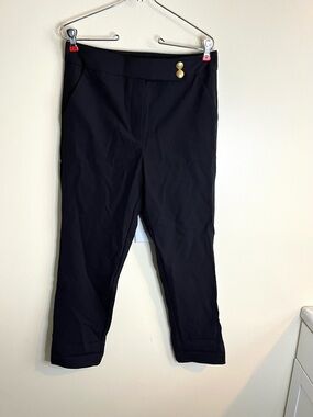 Quince Women Scuba Slim Ankle Pants Black Size 6 Nylon Modern Refined Posh